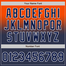 Laden Sie das Bild in den Galerie-Viewer, Custom Orange Navy-White Authentic Fade Fashion Baseball Jersey