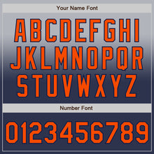 Laden Sie das Bild in den Galerie-Viewer, Custom Gray Orange-Navy Authentic Fade Fashion Baseball Jersey