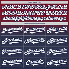 Laden Sie das Bild in den Galerie-Viewer, Custom Crimson White-Navy Authentic Fade Fashion Baseball Jersey