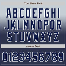 Laden Sie das Bild in den Galerie-Viewer, Custom Silver Navy-White Authentic Fade Fashion Baseball Jersey