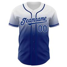 Charger l'image dans la galerie, Custom White Royal Authentic Fade Fashion Baseball Jersey