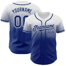 Charger l'image dans la galerie, Custom White Royal Authentic Fade Fashion Baseball Jersey