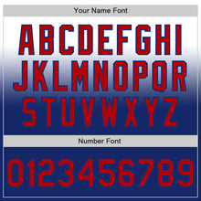 Charger l'image dans la galerie, Custom White Red-Royal Authentic Fade Fashion Baseball Jersey