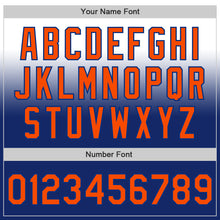 Charger l'image dans la galerie, Custom White Orange-Royal Authentic Fade Fashion Baseball Jersey