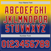 Charger l'image dans la galerie, Custom Yellow Red Royal-White Authentic Fade Fashion Baseball Jersey