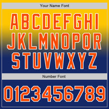 Charger l'image dans la galerie, Custom Yellow Orange Royal-White Authentic Fade Fashion Baseball Jersey
