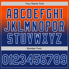 Charger l'image dans la galerie, Custom Orange Royal-White Authentic Fade Fashion Baseball Jersey