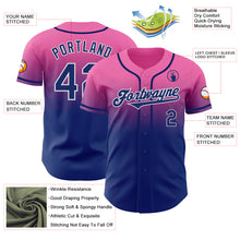 Charger l'image dans la galerie, Custom Pink Royal-White Authentic Fade Fashion Baseball Jersey