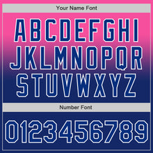 Charger l'image dans la galerie, Custom Pink Royal-White Authentic Fade Fashion Baseball Jersey