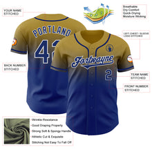 Charger l'image dans la galerie, Custom Old Gold Royal-White Authentic Fade Fashion Baseball Jersey