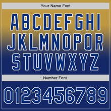 Charger l'image dans la galerie, Custom Old Gold Royal-White Authentic Fade Fashion Baseball Jersey