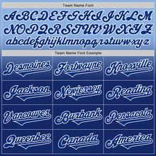 Charger l'image dans la galerie, Custom Light Blue Royal-White Authentic Fade Fashion Baseball Jersey