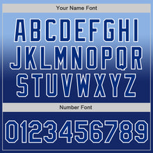 Charger l'image dans la galerie, Custom Light Blue Royal-White Authentic Fade Fashion Baseball Jersey