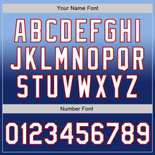 Charger l'image dans la galerie, Custom Light Blue White Royal-Red Authentic Fade Fashion Baseball Jersey