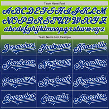 Charger l'image dans la galerie, Custom Neon Green Royal-White Authentic Fade Fashion Baseball Jersey