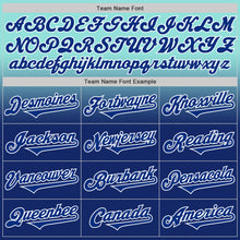 Charger l'image dans la galerie, Custom Ice Blue Royal-White Authentic Fade Fashion Baseball Jersey