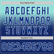 Charger l'image dans la galerie, Custom Ice Blue Royal-White Authentic Fade Fashion Baseball Jersey