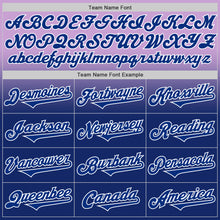 Charger l'image dans la galerie, Custom Light Purple Royal-White Authentic Fade Fashion Baseball Jersey