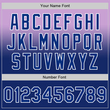 Charger l'image dans la galerie, Custom Light Purple Royal-White Authentic Fade Fashion Baseball Jersey