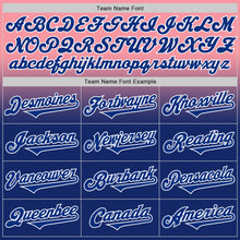 Charger l'image dans la galerie, Custom Medium Pink Royal-White Authentic Fade Fashion Baseball Jersey
