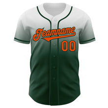Charger l'image dans la galerie, Custom White Orange-Green Authentic Fade Fashion Baseball Jersey