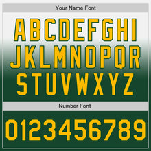 Charger l'image dans la galerie, Custom White Gold-Green Authentic Fade Fashion Baseball Jersey