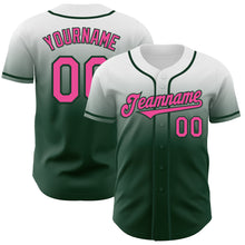 Charger l'image dans la galerie, Custom White Pink-Green Authentic Fade Fashion Baseball Jersey