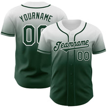 Charger l'image dans la galerie, Custom White Green Authentic Fade Fashion Baseball Jersey