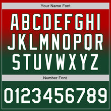 Charger l'image dans la galerie, Custom Red White-Green Authentic Fade Fashion Baseball Jersey