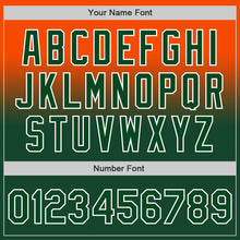Charger l'image dans la galerie, Custom Orange Green-White Authentic Fade Fashion Baseball Jersey