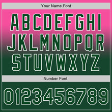 Charger l'image dans la galerie, Custom Pink Green-White Authentic Fade Fashion Baseball Jersey