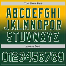 Charger l'image dans la galerie, Custom Gold Green-White Authentic Fade Fashion Baseball Jersey