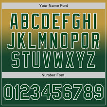 Charger l'image dans la galerie, Custom Old Gold Green-White Authentic Fade Fashion Baseball Jersey
