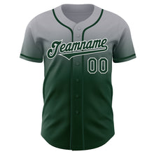 Charger l'image dans la galerie, Custom Gray Green-White Authentic Fade Fashion Baseball Jersey