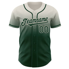 Charger l'image dans la galerie, Custom Cream Green Authentic Fade Fashion Baseball Jersey