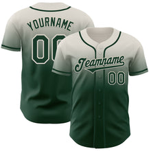 Charger l'image dans la galerie, Custom Cream Green Authentic Fade Fashion Baseball Jersey