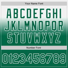 Charger l'image dans la galerie, Custom White Kelly Green Authentic Fade Fashion Baseball Jersey