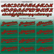 Charger l'image dans la galerie, Custom White Red-Kelly Green Authentic Fade Fashion Baseball Jersey