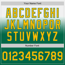 Charger l'image dans la galerie, Custom White Gold-Kelly Green Authentic Fade Fashion Baseball Jersey