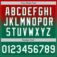 Charger l'image dans la galerie, Custom Red White-Kelly Green Authentic Fade Fashion Baseball Jersey