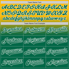 Charger l'image dans la galerie, Custom Gold Kelly Green-White Authentic Fade Fashion Baseball Jersey