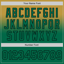 Charger l'image dans la galerie, Custom Old Gold Kelly Green-Black Authentic Fade Fashion Baseball Jersey