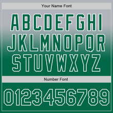 Charger l'image dans la galerie, Custom Gray Kelly Green-White Authentic Fade Fashion Baseball Jersey