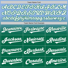 Charger l'image dans la galerie, Custom Light Blue White-Kelly Green Authentic Fade Fashion Baseball Jersey