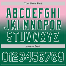 Charger l'image dans la galerie, Custom Light Pink Kelly Green-White Authentic Fade Fashion Baseball Jersey