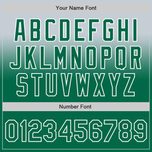 Charger l'image dans la galerie, Custom Silver Kelly Green-White Authentic Fade Fashion Baseball Jersey