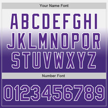 Charger l'image dans la galerie, Custom White Purple Authentic Fade Fashion Baseball Jersey