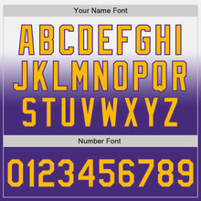 Charger l'image dans la galerie, Custom White Gold-Purple Authentic Fade Fashion Baseball Jersey