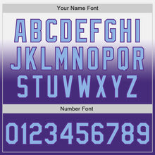 Charger l'image dans la galerie, Custom White Light Blue-Purple Authentic Fade Fashion Baseball Jersey