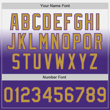 Charger l'image dans la galerie, Custom White Old Gold-Purple Authentic Fade Fashion Baseball Jersey